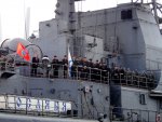 Большой десантный корабль «Ослябя» возвратился в главную базу ТОФ из «Похода памяти»