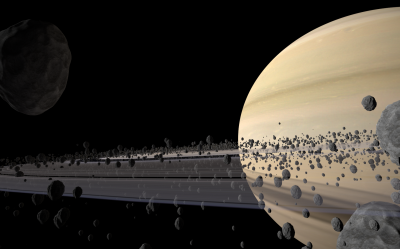 Cassini сделал качественные снимки Тэфии в виде полумесяца