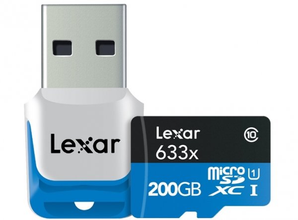 Компанія Lexar розповіла про microSDXC карті пам'яті на 200 Гб