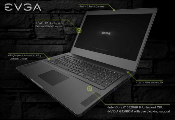 Ігровий ноутбук EVGA SC17 Gaming буде коштувати $ 2700