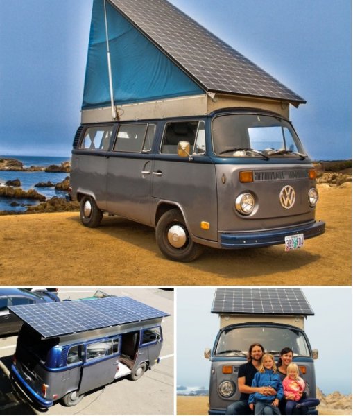 В США семья сделала себе дом-фургон на солнечной батарее