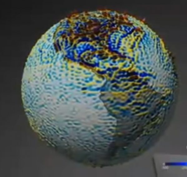 ЕКА представило уникальную карту аномалии магнитного поля Земли