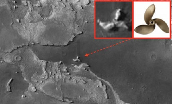 Уфолог Скотт Уоринг нашел на Марсе следы винтообразного НЛО