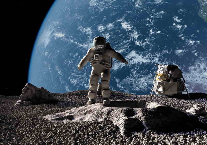 Короткометражный фильм из тысячи настоящих фотографий — Посадка на Луну