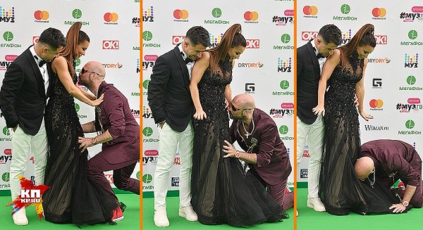 Пранкер набросился на Ани Лорак с поцелуями на премии МУЗ-ТВ
