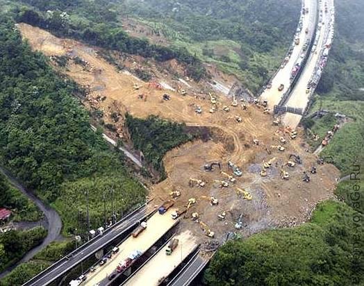 Landslide karak highway