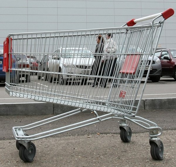 В Барнауле подростки угнали тележку из супермаркета