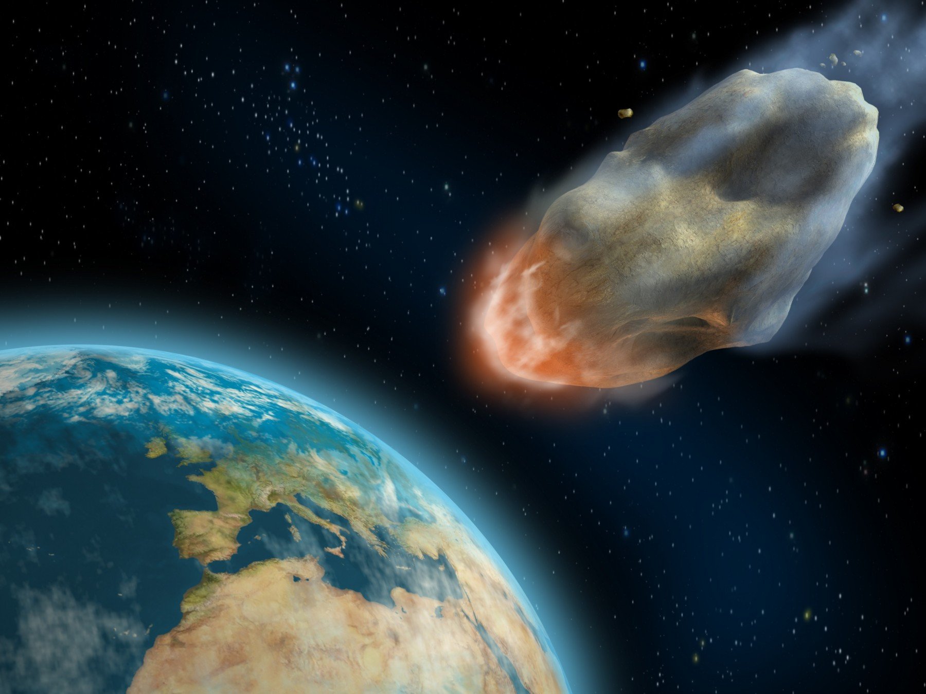 К Земле летят два больших астероида