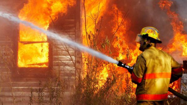 В Тамбовской области дотла выгорел дом
