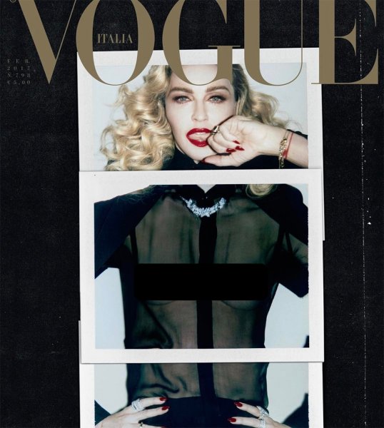 58-летняя Мадонна показала голую грудь на обложке февральского Vogue