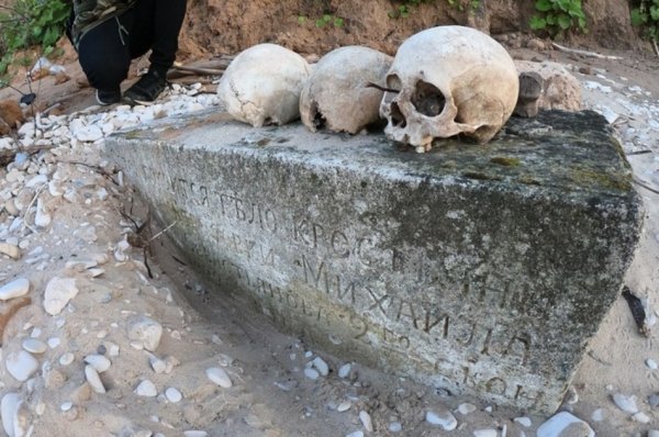 Издалека долго несёт скелет Волга: Под Самарой люди купаются в останках древнего кладбища