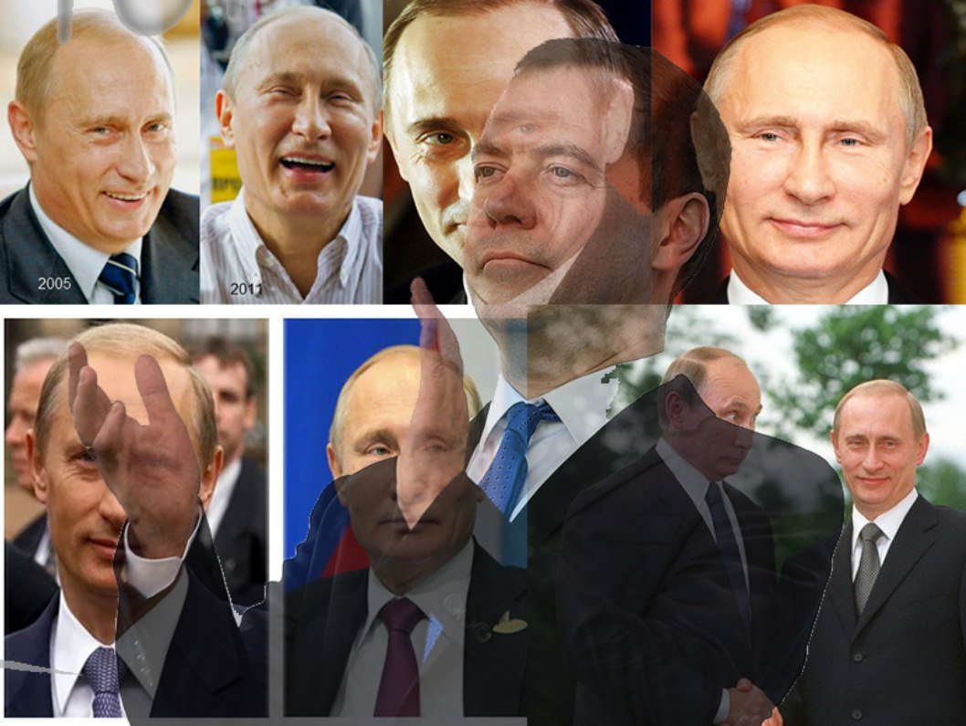 Много путиных. Владимир Путин двойники. Клоны Путина. Двойники Путина и Медведева.